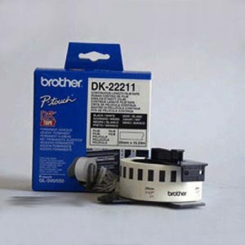 DK-22211(흰색/검정 29mm x 15M) QL-700전용 DK연속라벨테이프/Durable 필름