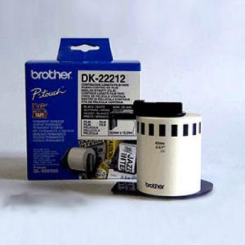 DK-22212(흰색/검정 62mm x 15.24M) QL-700전용 DK연속라벨테이프/Durable 필름