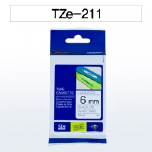 TZ-211 6mm흰색바탕/검정글씨