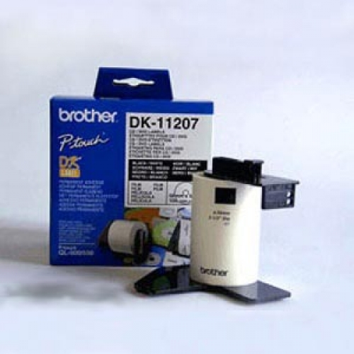 DK-11207(흰색/검정 58mm,CD-DVD라벨,100장) QL700전용 DK규격 라벨지