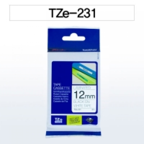 TZ-231 12mm흰색바탕/검정글씨