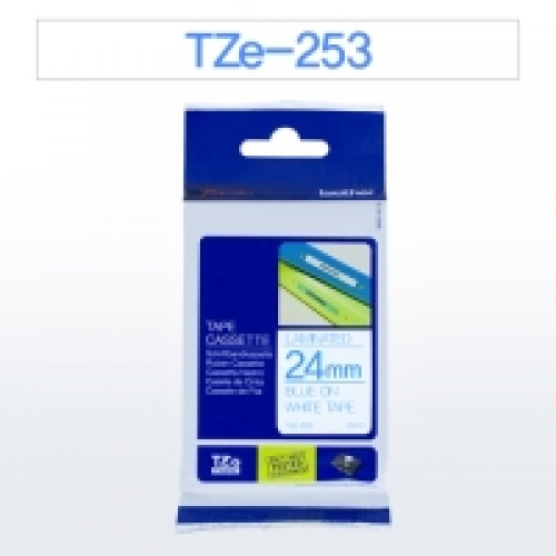 TZ-253 24mm흰색바탕/파랑글씨